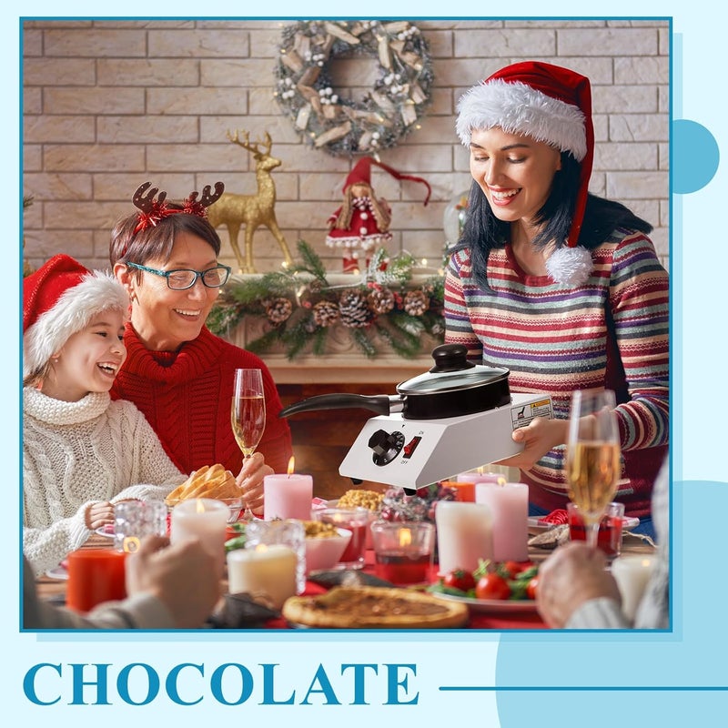 ROCEEI 1 Set Chocolate Boiler Electric Heating Chocolate Melting Tempering Machine with 1 Silicone Spatula Boiler for Melting for Candy(Single Pot) - Image 5